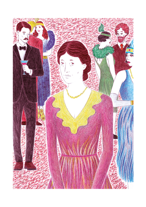 Virginia Woolf disegnata da Liuba Gabriele